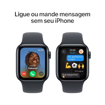 Apple Watch SE GPS • Caixa meia-noite de alumínio – 40 mm • Pulseira esportiva meia-noite – M/G 2